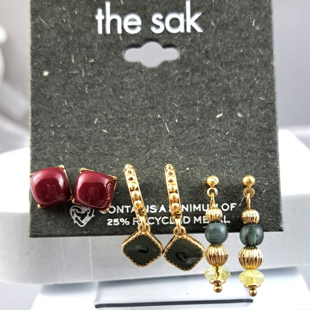 The Sak Set of 3 Earrings